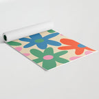 Daisy Time Colorful Retro Floral Pattern Yoga Mat Gallery Image 2