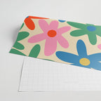 Daisy Time Colorful Retro Floral Pattern Wrapping Paper Gallery Image 2