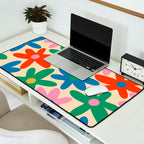 Daisy Time Colorful Retro Floral Pattern Desk Mat Gallery Image 2