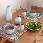Daisy Time Colorful Retro Floral Pattern Placemat Gallery Image 2