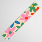 Daisy Time Colorful Retro Floral Pattern Table Runner Gallery Image 3