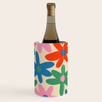 Daisy Time Colorful Retro Floral Pattern Wine Chiller Gallery Image 3