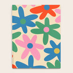 Daisy Time Colorful Retro Floral Pattern Notebook Gallery Image 4