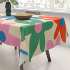 Daisy Time Colorful Retro Floral Pattern Tablecloth Gallery Image 3