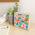 Daisy Time Colorful Retro Floral Pattern Mini Art Print Gallery Image 2