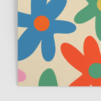 Daisy Time Colorful Retro Floral Pattern Poster Gallery Image 3