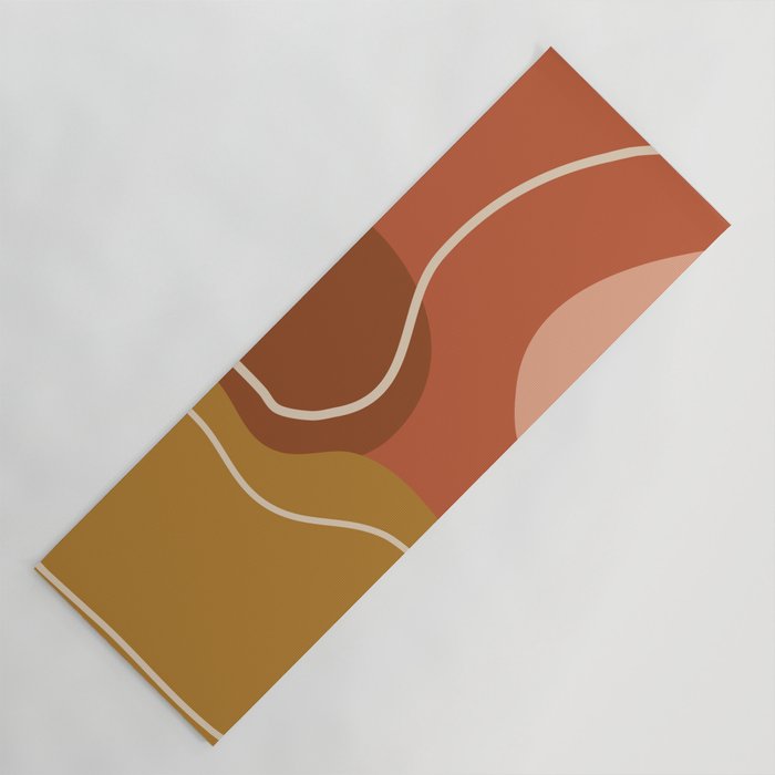 Abstract Organic Shapes in Zen Desert Color  Yoga Mat Gallery Image 1