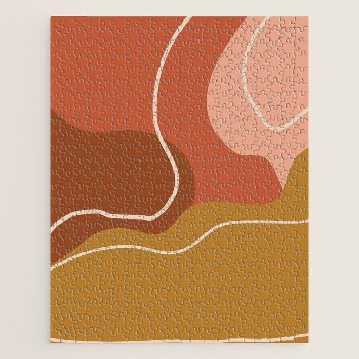 Abstract Organic Shapes in Zen Desert Color  Jigsaw Puzzle Gallery Image 1