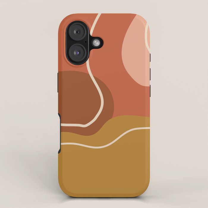 Abstract Organic Shapes in Zen Desert Color  iPhone Case Gallery Image 1