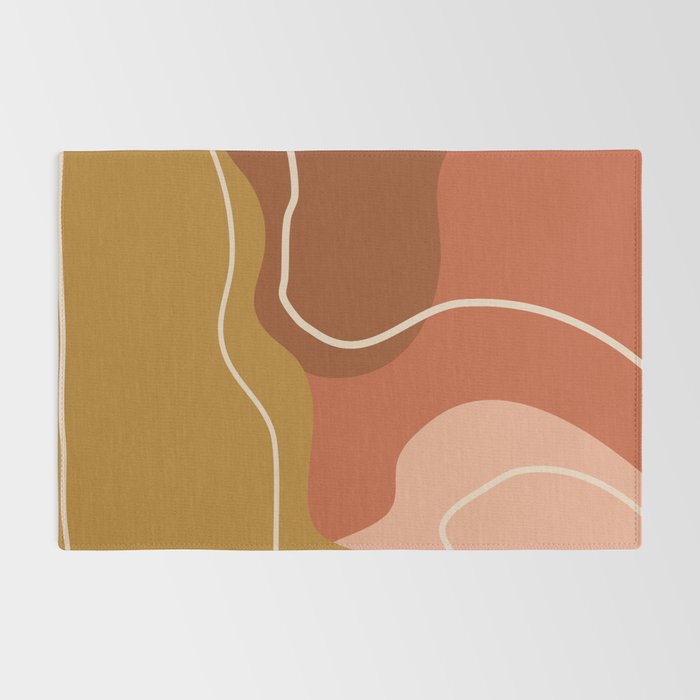 Abstract Organic Shapes in Zen Desert Color  Rug Gallery Image 2