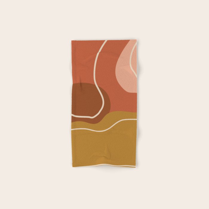 Abstract Organic Shapes in Zen Desert Color  Towels Gallery Image 1