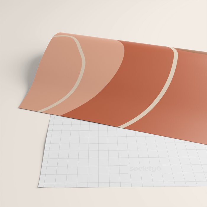 Abstract Organic Shapes in Zen Desert Color  Wrapping Paper Gallery Image 2