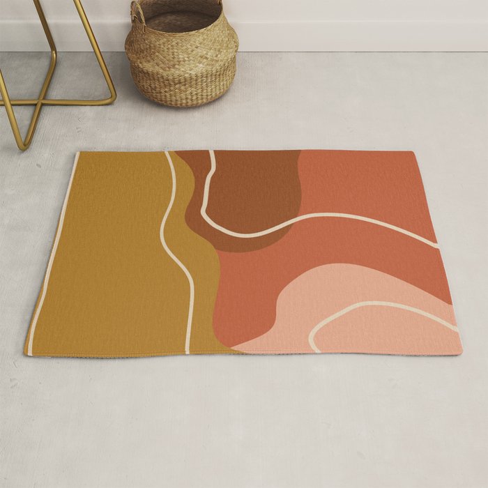 Abstract Organic Shapes in Zen Desert Color  Rug Gallery Image 1