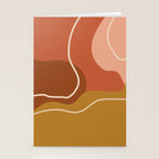 Abstract Organic Shapes in Zen Desert Color  Stationery Card Gallery Image 2