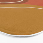 Abstract Organic Shapes in Zen Desert Color  Bath Mat Gallery Image 3
