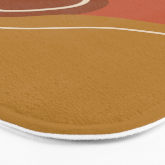 Abstract Organic Shapes in Zen Desert Color  Bath Mat Gallery Image 3