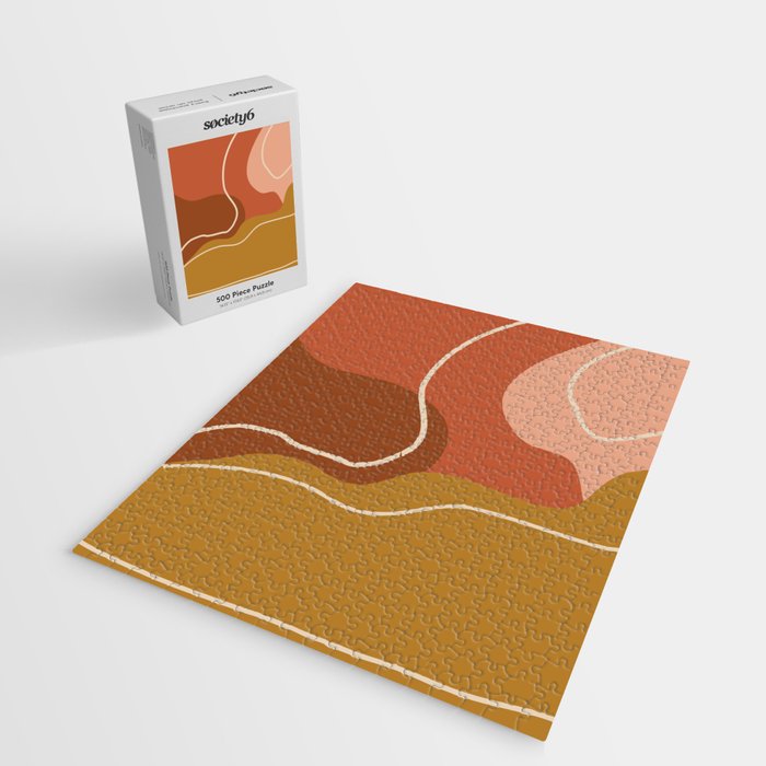 Abstract Organic Shapes in Zen Desert Color  Jigsaw Puzzle Gallery Image 2