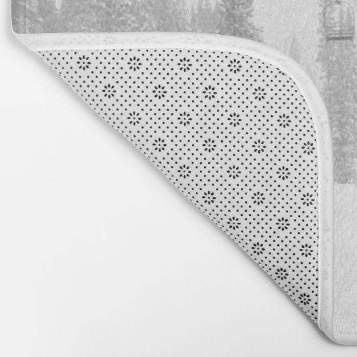 Empty Chairlift // Alone on the Mountain at Copper Whiteout Conditions Foggy Snowfall Bath Mat Gallery Image 2