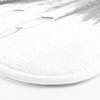 Empty Chairlift // Alone on the Mountain at Copper Whiteout Conditions Foggy Snowfall Bath Mat Gallery Image 3
