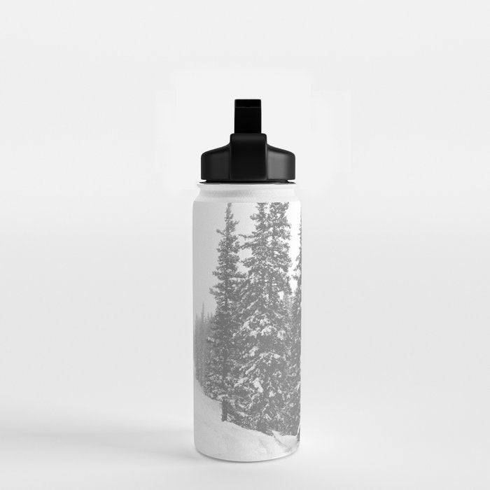 Empty Chairlift // Alone on the Mountain at Copper Whiteout Conditions Foggy Snowfall Water Bottle Gallery Image 2