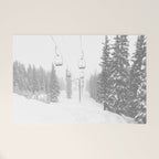Empty Chairlift // Alone on the Mountain at Copper Whiteout Conditions Foggy Snowfall Welcome Mat Gallery Image 1