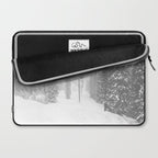 Empty Chairlift // Alone on the Mountain at Copper Whiteout Conditions Foggy Snowfall Laptop Sleeve Gallery Image 2