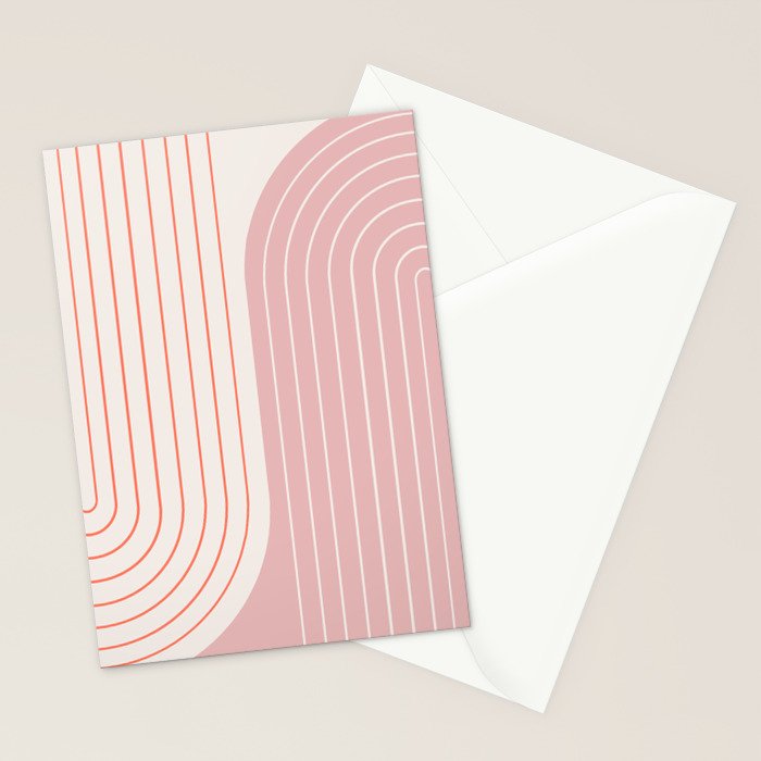 Two Tone Line Curvature XIX Stationery Card Gallery Image 2