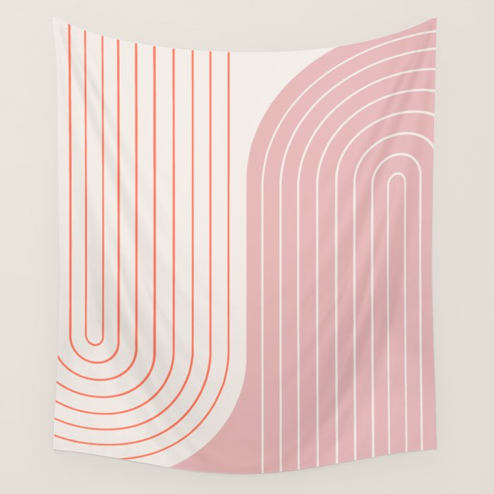 Two Tone Line Curvature XIX Wall Tapestry Gallery Image 4