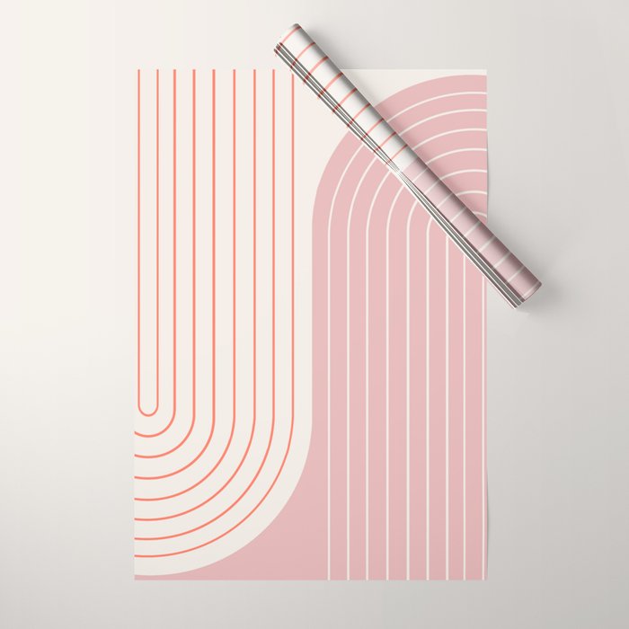 Two Tone Line Curvature XIX Wrapping Paper Gallery Image 1