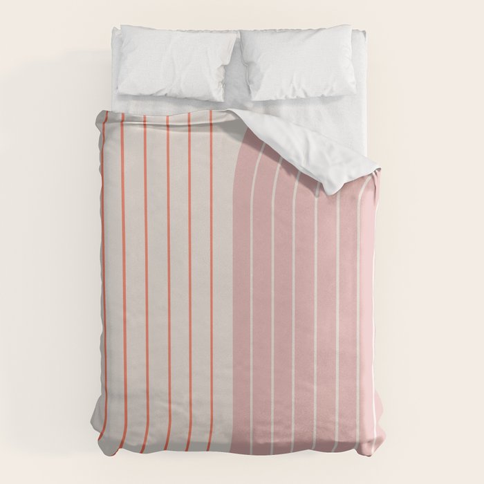 Two Tone Line Curvature XIX Duvet Cover Gallery Image 1