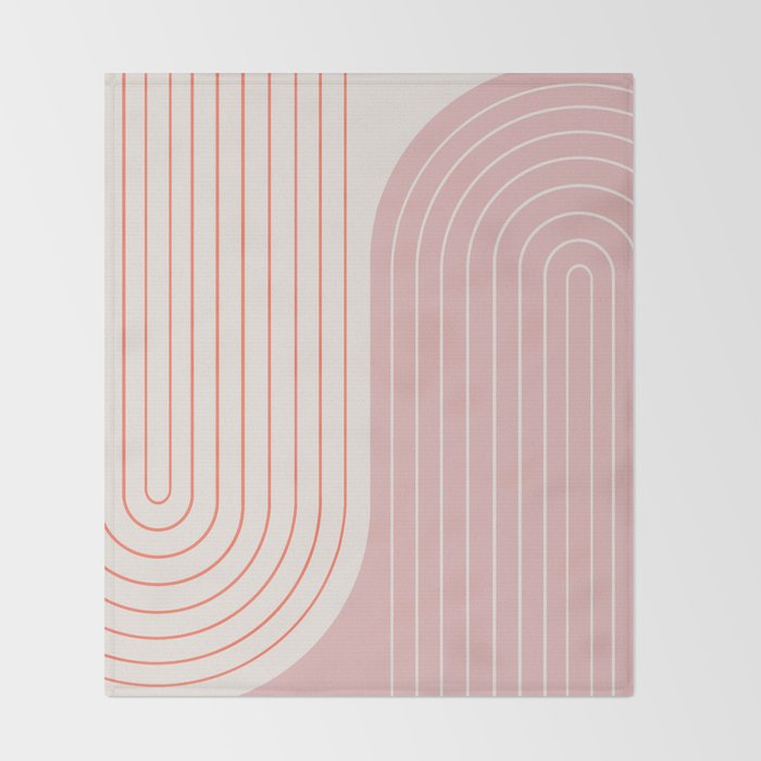 Two Tone Line Curvature XIX Throw Blanket Gallery Image 2