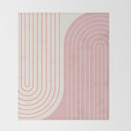 Two Tone Line Curvature XIX Throw Blanket Gallery Image 2