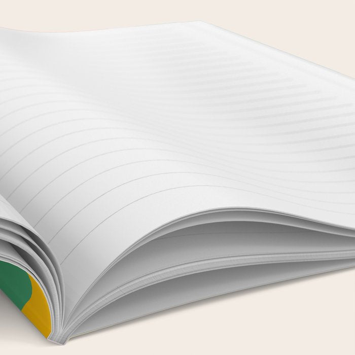 Maisie Flowers Cheerful Floral Pattern Blue Green Orange Yellow Pink Notebook Gallery Image 2