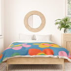 Maisie Flowers Cheerful Floral Pattern Blue Green Orange Yellow Pink Duvet Cover Gallery Image 3