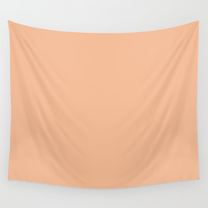CARAMEL CREAM SOLID COLOR Plain Peach Pastel Shade Wall Tapestry Gallery Image 4