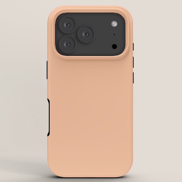 CARAMEL CREAM SOLID COLOR Plain Peach Pastel Shade iPhone Case Gallery Image 7