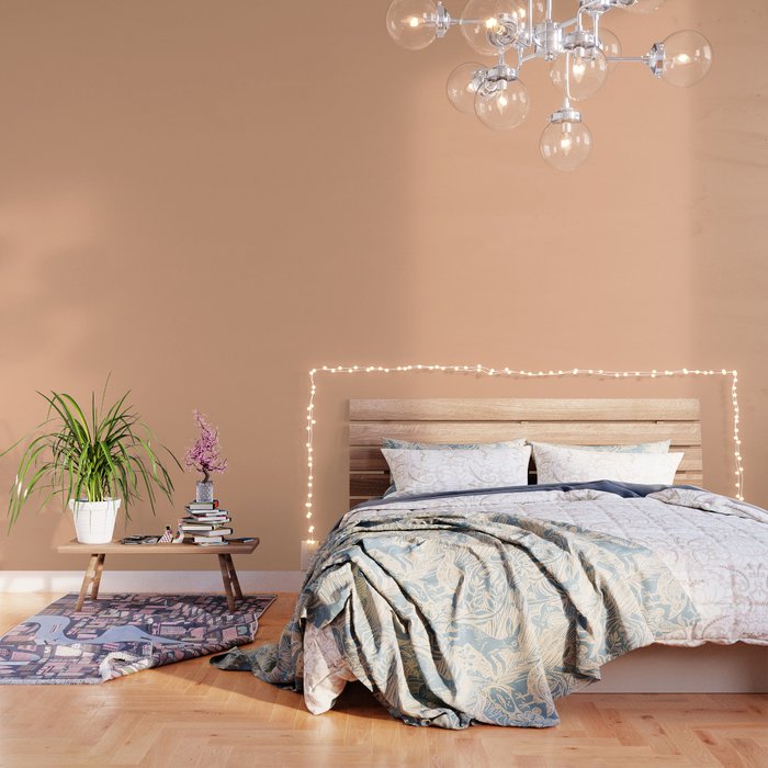 CARAMEL CREAM SOLID COLOR Plain Peach Pastel Shade Wallpaper Gallery Image 3