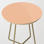 CARAMEL CREAM SOLID COLOR Plain Peach Pastel Shade Side Table Gallery Image 2