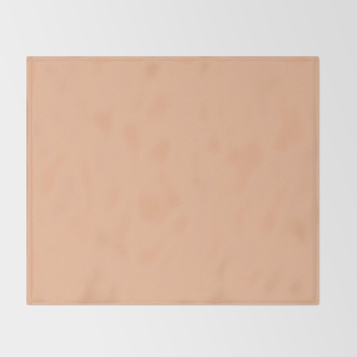 CARAMEL CREAM SOLID COLOR Plain Peach Pastel Shade Throw Blanket Gallery Image 2