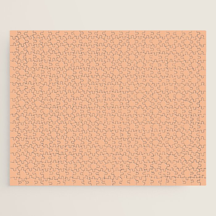 CARAMEL CREAM SOLID COLOR Plain Peach Pastel Shade Jigsaw Puzzle Gallery Image 1