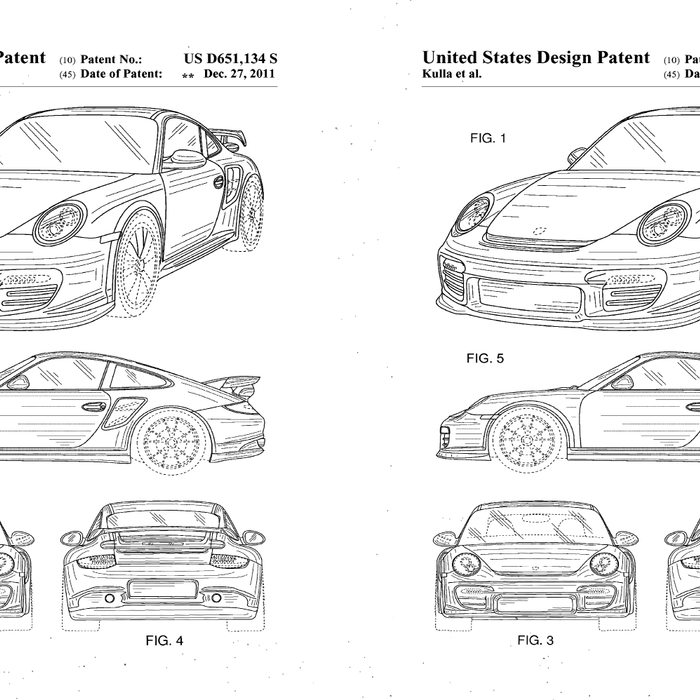 Supercar Sports Car Patent - Car Lover Classic Car Art - White Coffee Mug Gallery Image 2