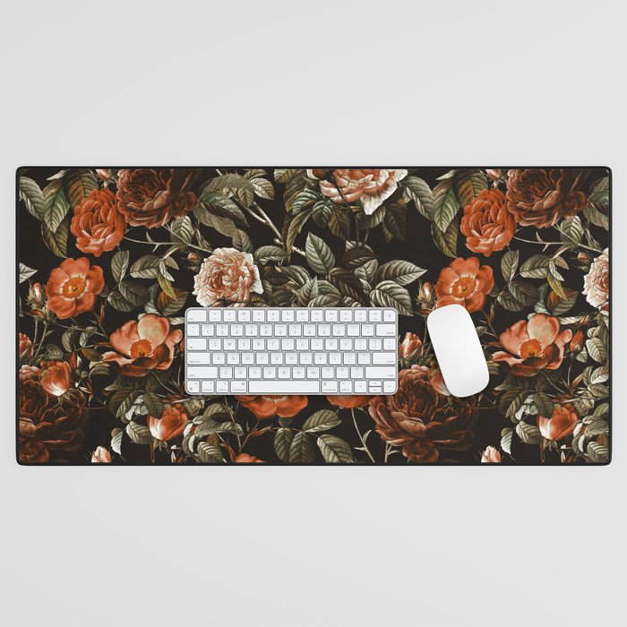 Autumn Winter Flowers Desk Mat Gallery Image 1