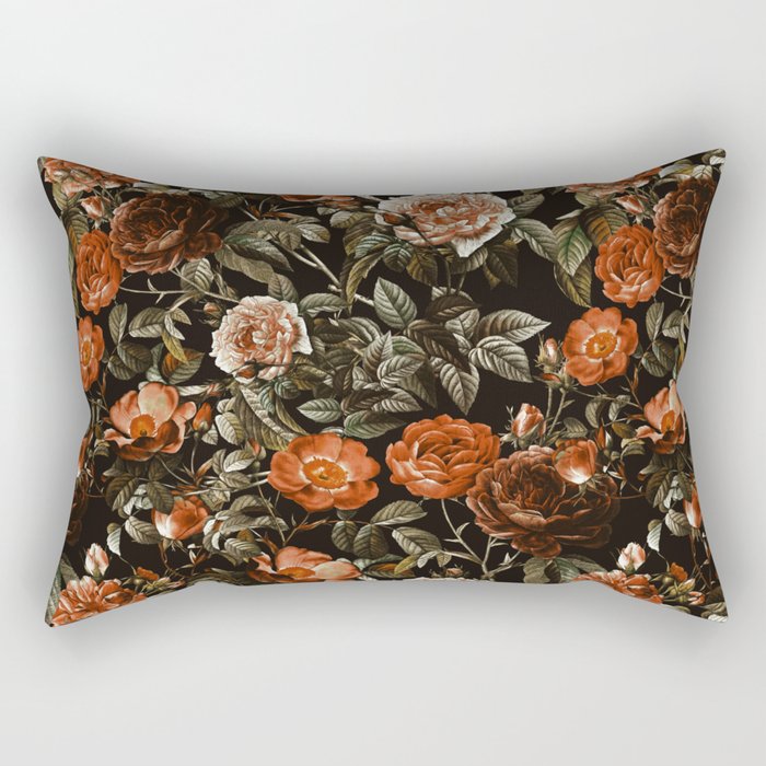 Autumn Winter Flowers Rectangular Pillow Gallery Image 1