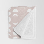 Moon Phases (Light Blush) Throw Blanket Gallery Image 3