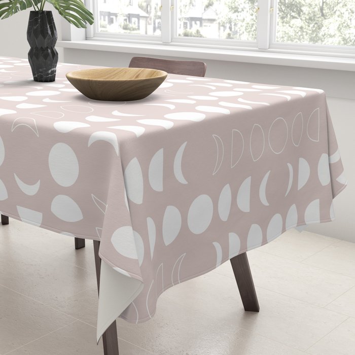 Moon Phases (Light Blush) Tablecloth Gallery Image 3