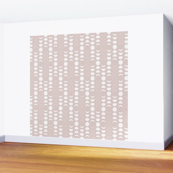 Moon Phases (Light Blush) Wall Mural Gallery Image 2
