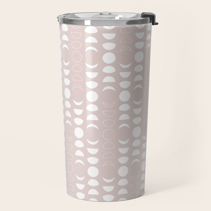Moon Phases (Light Blush) Travel Mug Gallery Image 2