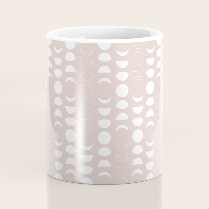 Moon Phases (Light Blush) Coffee Mug Gallery Image 4
