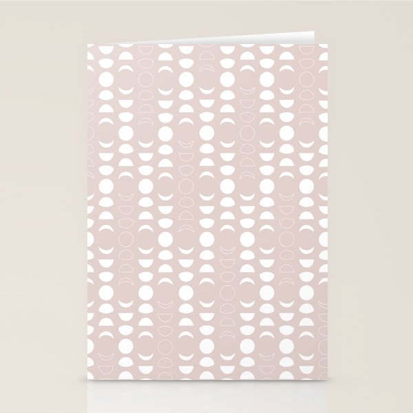 Moon Phases (Light Blush) Stationery Card Gallery Image 1