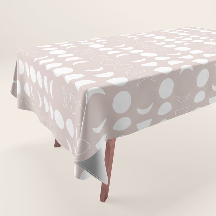 Moon Phases (Light Blush) Tablecloth Gallery Image 1